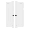 thumbnail image 3 of 60" x 80" Paneled French Door Interior Solid Double Bathroom Pantry Door With Hardware Kit / Handles, 3 of 9