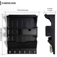 thumbnail image 5 of Key Holder for Wall, Elegant Wall-Mounted Mail Organizer with Storage Drawers & 6 Key Hooks, Pine Wood Luxury Black, 5 of 12