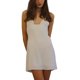 thumbnail image 1 of VISgogo Vestido sin mangas informal de verano para mujer Color sólido Escote en V Corte bajo Temperamento de satén Mini vestido VISgogo  moda, 1 of 4