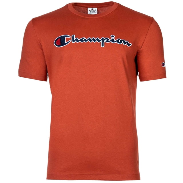 Camiseta de hombre Champion - CML Champion Logo, cuello redondo, algodón, liso Rojo M (Medium)