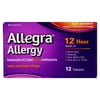 "Allegra Allergy 12Hr Relief Fexofenadine Antihistamine 60 mg 12 ct, 3-Pack"