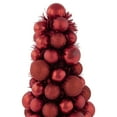 thumbnail image 3 of Northlight 3-Finish Shatterproof Ball Christmas Tree with Tinsel - 15.75" - Red, 3 of 5