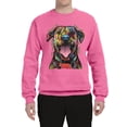 thumbnail image 3 of My Favorite Breed is The One In Need | Colorful Labrador Dog | Dean Russo Art Animal Lover Unisex Crewneck Sweatshirt, Neon Pink, L, 3 of 5