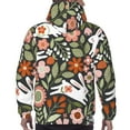 thumbnail image 7 of Wukai Rabbits on Floral Print Men Hoodies Fleece Sweatshirts Long Sleeve Sweaters Pullover Fall Outfits Winter Clothes-Large, 7 of 7
