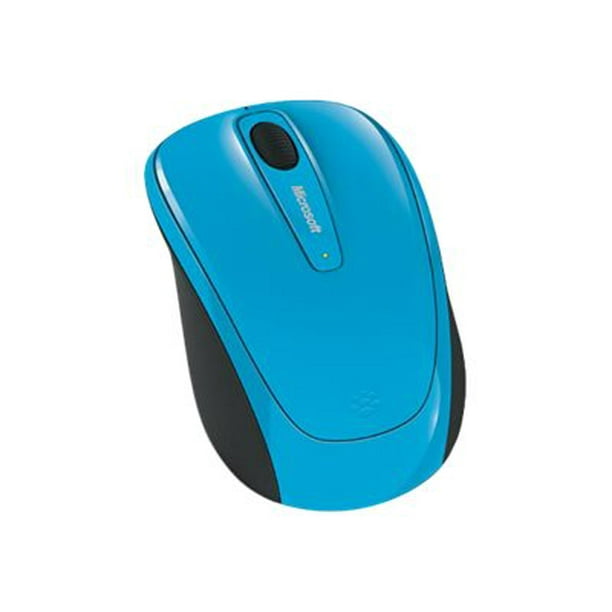Microsoft Wireless Mobile Mouse 3500 - Souris - Droitier et Gaucher - Optique - 3 Boutons - Sans Fil - 2.4 GHz - Récepteur Sans Fil USB - Bleu cyan