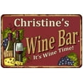 thumbnail image 1 of Christine's Red Wine Bar Sign Metal 8 x 12 Matte Finish Metal 108120054044, 1 of 1