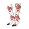 thumbnail image 2 of Bingfone Compression Socks For Women And Men Long Socks For Running Athletic Cycling Nurse-Sloth With Donuts1, 2 of 9