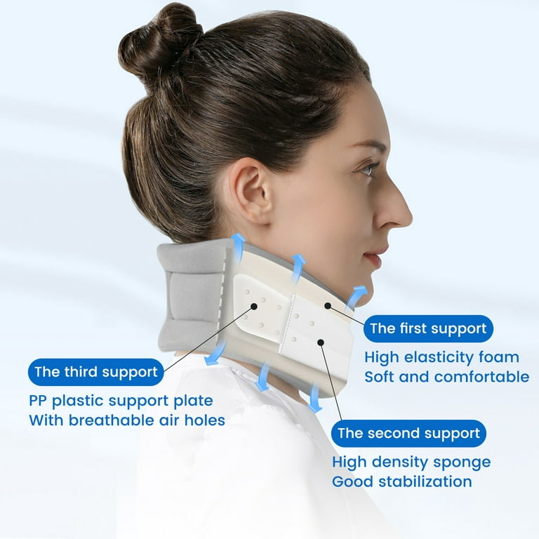 VELPEAU Neck Support Brace for Neck Pain Relief and Sleep (Stabilized, S,  3.5)