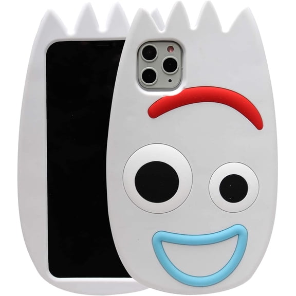 Cartoon Case for iPhone 11 Pro Max 6.5", Cartoon 3D Cute Soft Silicone Rubber Protective Gel Back Cover,Animated for Kids Girls (Forky, iPhone 11 Pro Max 6.5")