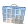 thumbnail image 1 of Caja organizadora apilable de 3 niveles con 30 compartimentos ajustables, caja organizadora de plástico para manualidades, contenedores de almacenamiento de herramientas, 1 of 5