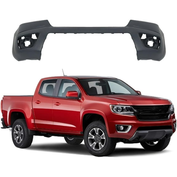 SHZAITOR Front Bumper Cover Plastic Primed Replacement for Colorado 2015 2016 2017 2018 2019 2020 GM1000993