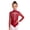 Burgundy, variant on Girls Sparkly Rhinestones Gymnastics Leotards Long Sleeve Mesh Back Zipper Modern Ballet Dance Bodysuit Black 16