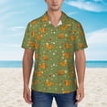 thumbnail image 5 of Uemuo Squirrel And Nuts Printed Regular Fit Short Sleeve Casual Hawaiian Shirt for Men,Aloha shirt,Tropical shirt,Floral print shirt,Vacation Beach shirt-Large, 5 of 9