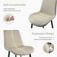 thumbnail image 6 of Dining Chairs Set of 4, Modern Kitchen Dining Room Chairs, Upholstered Dining Accent Side Chairs in PU Leather Cushion Seat and Sturdy Metal Legs, 6 of 9
