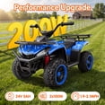 thumbnail image 3 of Farmdex 24V Ride on Cars, Four Wheeler Electric Ride on ATV for Kids 3-6, 200W Powered Ride on Toys w/ Big Storage Basket, RGB Light Bar, Music, Max Speed 3.1MPH, Best Gift, Blue, 3 of 9
