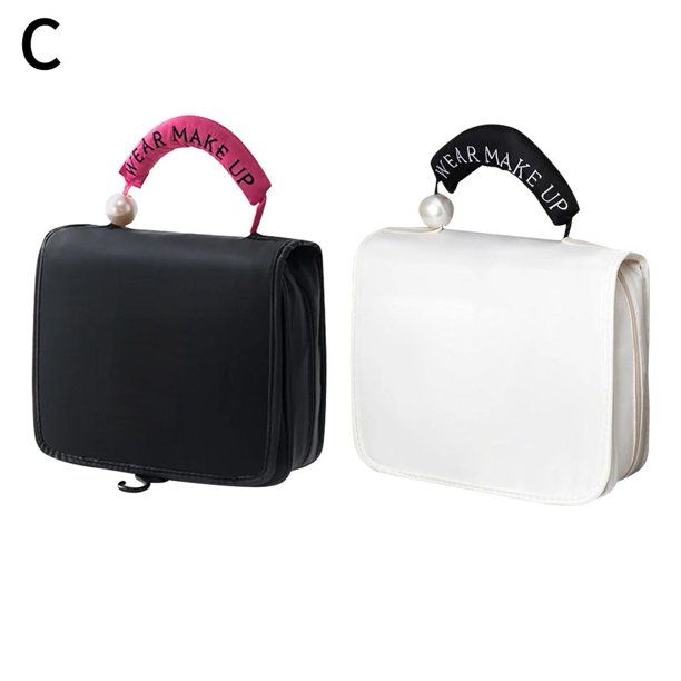 Bolsa de artículos de tocador para mujer, bolsa de artículos de tocador colgante hinchable con gancho para colgar, resistente al agua para bolso, organizador de artículos de tocador y maquillaje