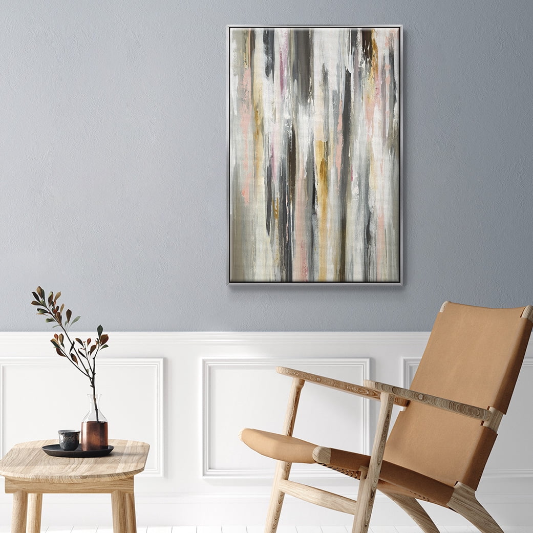 Color Ripple II Framed Premium Gallery Wrapped Canvas - Ready to Hang - 27 x 41 - Silver Floating Frame