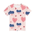 thumbnail image 4 of Gamivast 4Th of July Patriotic T Shirt for Kids Short Sleeve Crewneck Tees USA American Flag Stars And Stripes Paint Splatter Graphic Summer Tops, 4 of 5