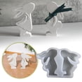 thumbnail image 1 of Binwennn Silicone Moulds Easter Moulds Silicone Moulds Easter Bunny Casting Mould Rabbit Plaster For Casting Easter Silicone Moulds Easter Plaster Mould Rabbit Casting Mould （E） Sand Casting Turner, 1 of 5
