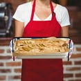 thumbnail image 5 of Yayeee Double Oven Mitt Kitchen Heat Resistant Baking 35" x7" Quilted Glove, Blue Retro Shapes, 5 of 6