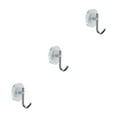 thumbnail image 1 of Transemion Versatile Usage Acrylic Luxury Wall Hook Easy To Clean Easy Installation Adhesive Wall Hooks silver 3Set, 1 of 6