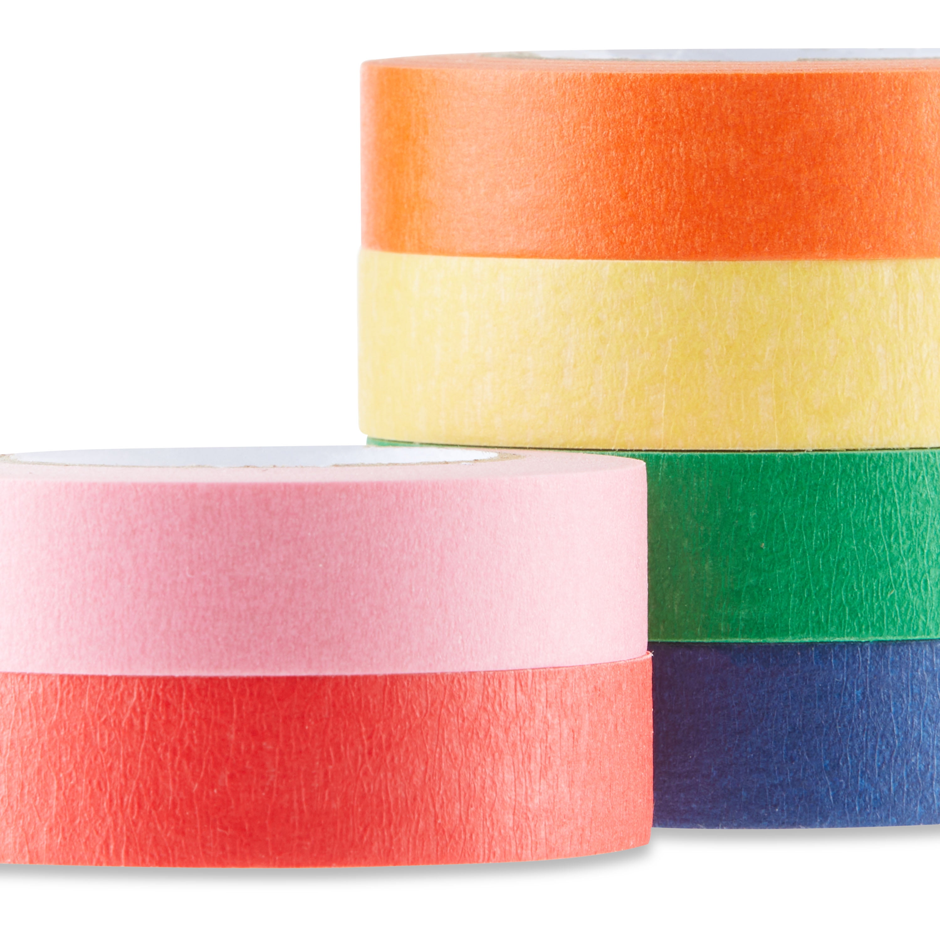 Uxcell 7Pcs 20mm 0.8 inch Wide 20m 21 Yards Masking Tape Painters Tape  Rolls 7 Colors 