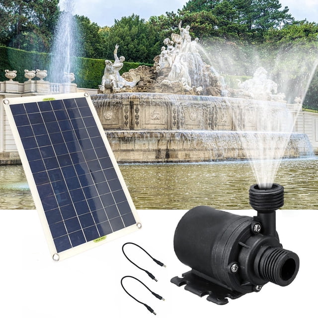 Kit De Bomba De Fuente De Agua Solar, Sumergible De Bajo Ruido, Potente 12 V 20 W, Instalación Simple, Kit De Bomba De Fuente Con Energía Solar, Buena Circulación Para Baño De