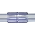 thumbnail image 2 of y Clear PVC Pipe Fitting (bluish tint): Coupling, Schedule 40/80, 3 Inch PVC Pipe Socket (3.5 Inch ID) Coupling 3 Inch, 2 of 2