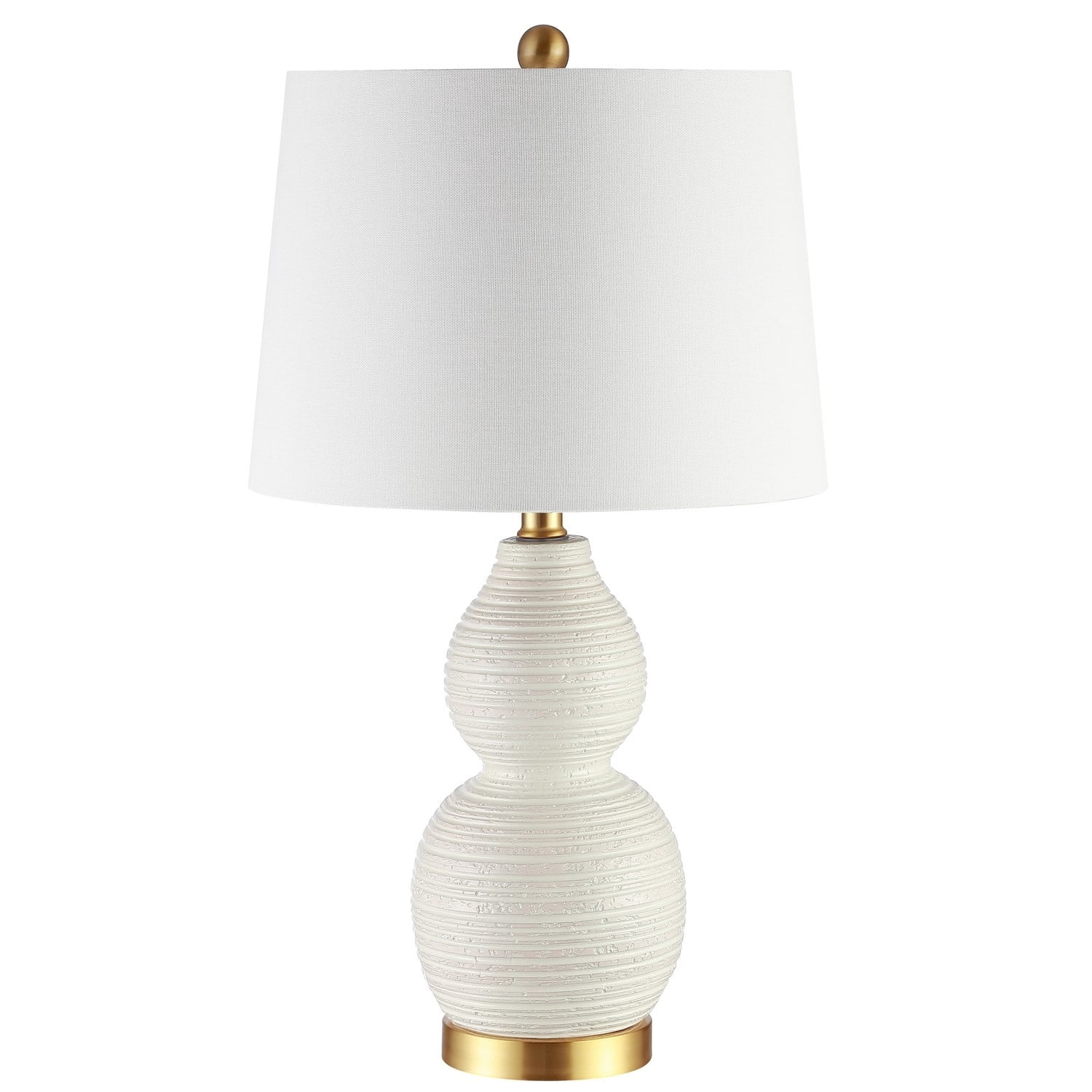 SAFAVIEH Darsa 25.5 in. H Gourd Table Lamp, White