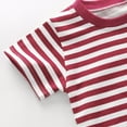 thumbnail image 4 of ZPWKLM Casual Shirt For Short Sleeved Striped Pure Color Crewneck Base Top For Infnants size 18-24M, 4 of 6