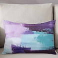 thumbnail image 3 of Purple Turquoise Throw Pillow Covers, Geometric Modern Abstract Oil Painting Soft Breathable Pillow Cases with Invisible Zipper for Sleeping, Body Pillowcases for Couch Bed Sofa Chair 24x36 Inches, 3 of 6