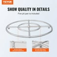 thumbnail image 3 of 92K BTU Round Fire Pit Pan - 24 Inch Stainless Steel Drop-in Burner for Gas Fire Pits, Indoor/Outdoor, 3 of 11