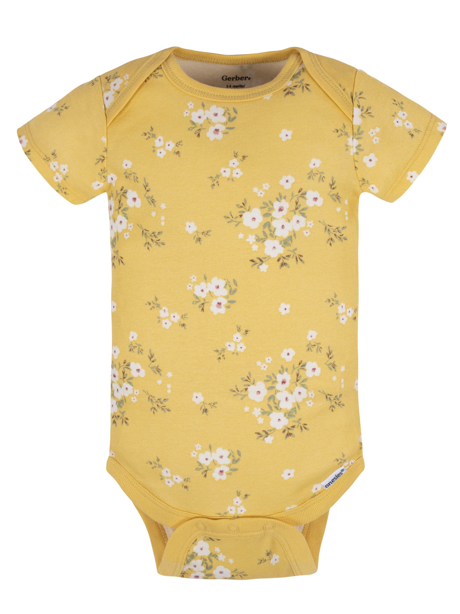 Gerber Baby Girl Short Sleeves Onesies Bodysuits, 8-Pack