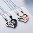 thumbnail image 4 of 1 Pair Fashion Couple Heart Shape Pendant Key Necklace For Women For Man "love You" Unisex Lovers Couples Jewelry Fashion Gift Accessories, 4 of 5