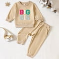 thumbnail image 2 of Fesfesfes Outfits for Girls Long Sleeve Shirts Sweatshirt Casual Pants Set Children Big Sister Sports Sweatshirt Set 5-6 Years, 2 of 3