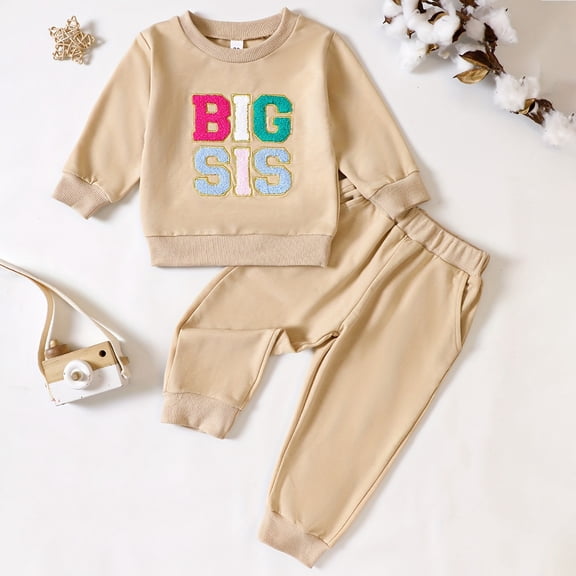 ATOGUTA Kids Clothing Sets Long Sleeve Sports Sweatshirt Casual Pants Set, Sizes 3T-7
