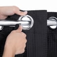 thumbnail image 2 of River Dream Hotel Grade No Hooks Needed Shower Curtain with Snap in Liner,Water Repellent, Machine Washable (Black-No Window, 71"x74"(W/Liner)), 2 of 6