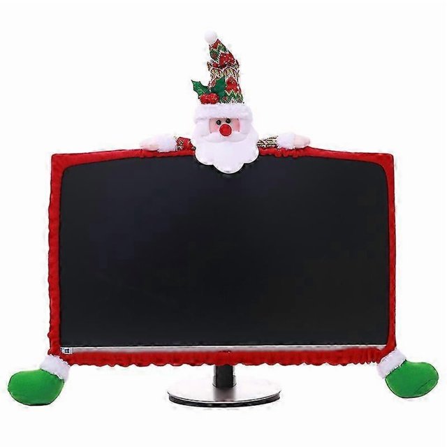 Christmas computer laptop monitor frame protector for TV cover Christmas decoration
