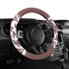 Auto Drive Universal Fit Brown Cow Steering Wheel Cover, Brown, Set of 1, Fit Most Cars, SUVs, Trucks, Vans
