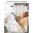 thumbnail image 4 of No Hook Shower Curtain with Snap in Liner,Retro Ombre Blue Brown Waves Waterproof Bath Curtain Double Layers with See Through Top Window,Abstract Water Ripple Seamless Hotel Shower Curtains 72x72in, 4 of 9