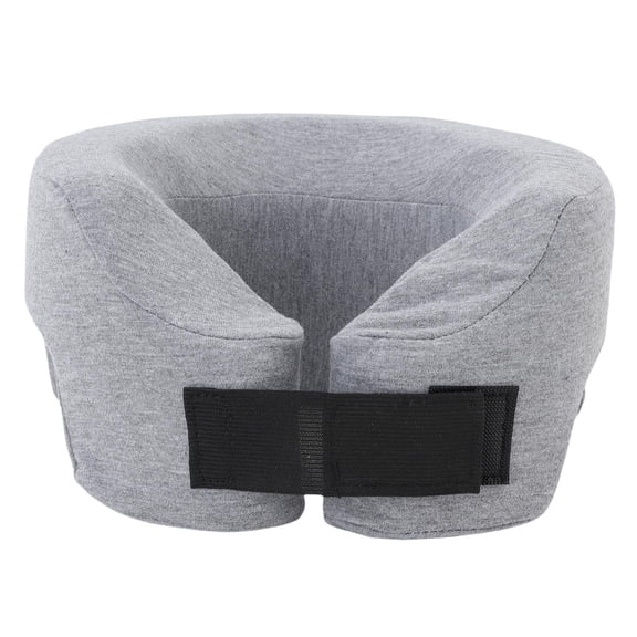 BIMZUC 3-in-1 Memory Foam Facial Down Pillow, Portable Airplane Neck Support Cushion for Desk Napping, 6.69 inches / 17 cm, Gray
