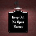 thumbnail image 2 of Keep Out No Open Flames BLACK Aluminum Composite Sign 15''x18'', 2 of 9