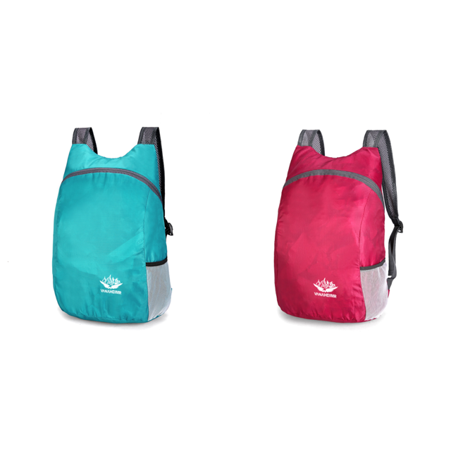 Mochila plegable para viajes al aire libre, impermeable, mochilas de senderismo (azul lago)