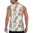 thumbnail image 3 of Fotbe Lilies Flowers Pattern Men's Quick Dry Workout Tank Top Gym Muscle Tee Fitness Bodybuilding Sleeveless T Shirt Breathable Workout Shirt-Large, 3 of 9