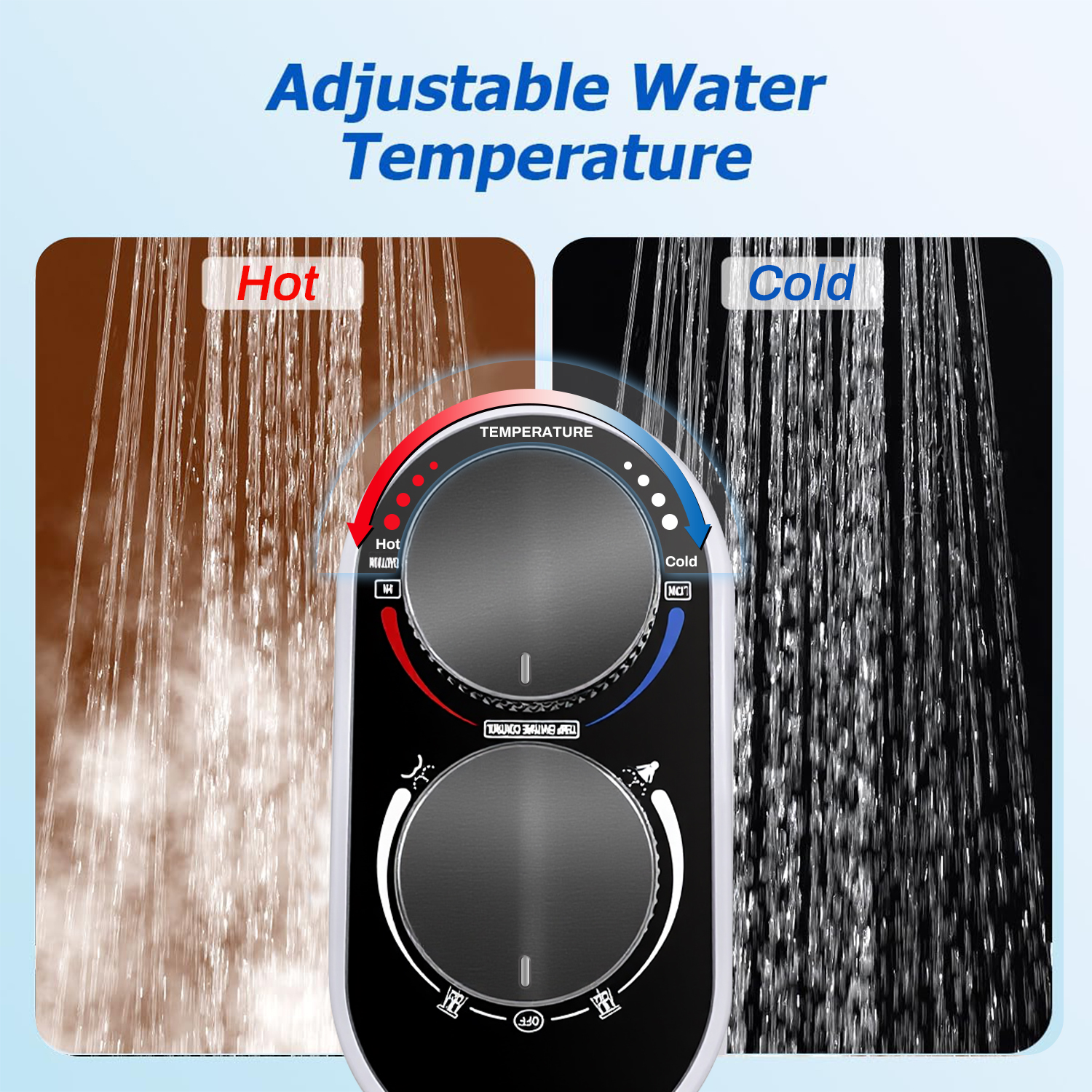 Behome Bidet Attachment for Toilet, Non-Electric Bidet Attachment for Toilet Seat, Easy Install Bidet Toilet Seat Attachment with Adjustable Water Pressure/ Temperature Switch