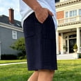 thumbnail image 6 of BRANROY Men's Loose Fit Woven Shorts - Breathable Elastic Waist Mens Athletic Shorts, Mens Casual Shorts and Everyday Shorts for Commute,Navy,2XL, 6 of 7