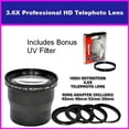 thumbnail image 1 of 3.5X HD Professional Telephoto lens For Panasonic Lumix DMC-FZ18 DMC-FZ28 DMC-FZ35 FZ35K Includes Bonus 72MM Protective UV Filter & Tube Adapter, 1 of 1