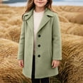 thumbnail image 5 of Dursoulink Wool Trench Coat for Kids Notched Lapel Mid-Long Overcoat with Pockets, Sizes 4Y-15Y, 5 of 9
