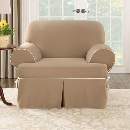 Sure Fit CVC Duck T-Cushion Chair Cover - Walmart.com