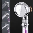 thumbnail image 2 of Modern 3 Modes Shower Head Turbo Filter High Pressure Clear Spa Rain Golden High Pressure Bathroom Accessory Faucet Accessories (Silver,3 inch), 2 of 7
